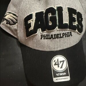 47 Brand Eagles Gray and Black Hat